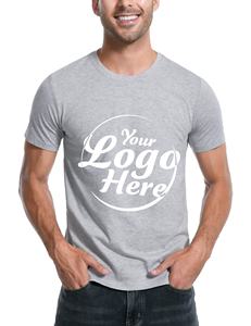 T-shirts de base décontractés personnalisés pour hommes T-shirts de refroidissement à col rond en coton uni ultra doux - Product Image 6