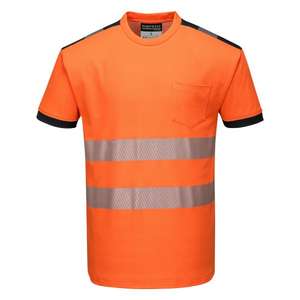 PORTWEST-T-shirt orange/noir à manches courtes haute visibilité T181OBRL PW3-EAN 5036108287864 HI-VIS WORKWEAR - Product Image 1