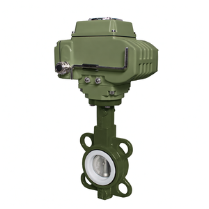 Válvula de Mariposa Motorizada Eléctrica COVNA DN100 PN16 de 4 Pulgadas, 12 Voltios, con Revestimiento de PTFE, Tipo Wafer, de Hierro Fundido - Product Image 6