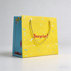 Bolsas de Papel Reciclables con Asa, Impresas Personalizadas, para Regalos, Compras, Boutique, Fiestas de Bebés - Product Image 3