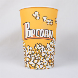 Seau à popcorn jetable en carton de qualité alimentaire, résistant à la graisse, contenants/gobelets à popcorn pour soirée cinéma, cinéma et fête - Product Image 1