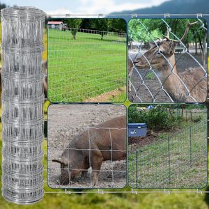 Garvee Livestock Fence 5Ft X 328Ft Galvanized <b>Wire</b> <b>Mesh</b> Cattle Farm Fence Heavy Zinc Coated For Deer Goat Cattle - Product Image 3