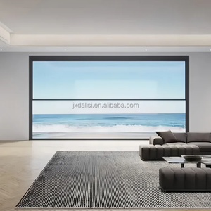 Fenêtre coulissante verticale automatique moderne en aluminium à double vitrage intelligent avec levage électrique - Product Image 1