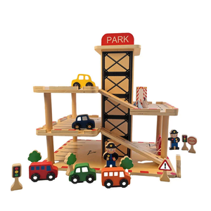 Jouet de simulation de scène de commande de police de trafic d'ascenseur à plusieurs étages en bois le plus vendu pour enfants garçons et filles - Product Image 1