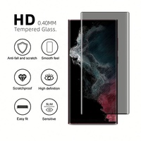 Lot de 2 protections d'écran en verre trempé 9H, anti-traces de doigts, incurvées 3D pour S22 S23 Ultra S24 S25 S26, protection de la vie privée