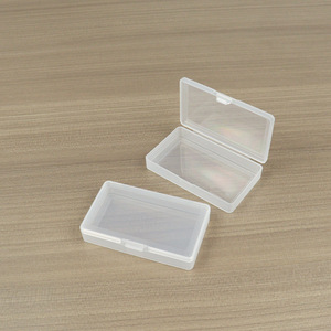Transparent Plastic Rectangle Storage Box 5x5x1.6cm Covered Jewelry And Ornament Container Mini <b>Display</b> <b>Case</b> For Chip Sample - Product Image 2