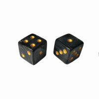 Lot de 7 dés carrés en acrylique à 6 faces, personnalisés avec logo unique, pour jeux de casino et divertissement, vente en gros du fabricant