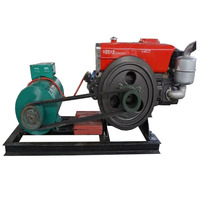 Groupe électrogène diesel Changchai 10KW, portable, à châssis ouvert, monocylindre, 220V/380V, démarrage électrique
