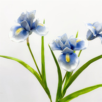 FL-577 Fleurs artificielles en PU 3D effet toucher réel, iris, haute qualité, décoration intérieure, décoration de mariage