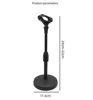 Supports de microphone de bureau professionnels en ABS, réglables et détachables, vente en gros d'usine OEM