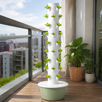 Système de tour de jardinage hydroponique d'intérieur à 9 niveaux, auto-arrosant, pour la culture verticale de légumes toute l'année