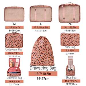 8 Cubos de Embalaje Grandes para Maletas, Organizadores de Maletas de Varios Tamaños, Bolsas Organizadoras de Equipaje Ligeras e Impermeables - Product Image 2