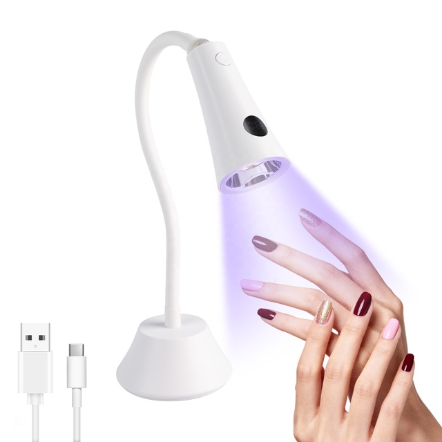 LED Mini Sensor 360 Bendable Rechargeable Battery Nail Lamp Uv Gel Dryer Manicure Led Lamp for DIY Nail Art