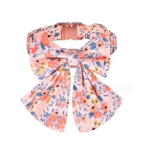 <span class=keywords><strong>Collar</strong></span> de perro de algodón puro ajustable y conjunto de correa con pajarita cómodo <span class=keywords><strong>collar</strong></span> de cachorro para perros pequeños y medianos - Product Image 2