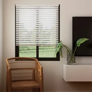 luxury eco-friendly made to measure wooden venetian blinds motorized wood curtain blinds for windows