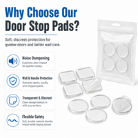 Tampons de protection de porte en silicone transparents, autocollants, anti-bruit pour portes d'armoires et murs
