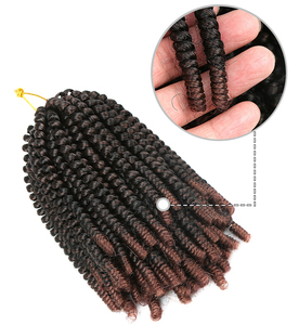 Tresses au crochet en fibres synthétiques 8 pouces Spring Twists Bomb Twist Hair, torsades moelleuses <span class=keywords><strong>pour</strong></span> femmes - Product Image 5