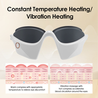 Lunettes de massage oculaire électriques sans fil rechargeables, vibration 3D et compresse chaude, vibration 3D pour soulager la fatigue oculaire