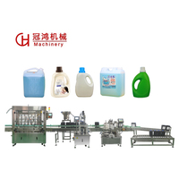 Nouvelle ligne de production de remplissage, de bouchage et d'étiquetage automatique d'agents de nettoyage liquides chimiques, 5 têtes, acier inoxydable, plastique