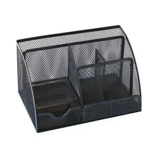 Kleur Multifunctionele Opbergdoos Creatieve Nieuwe Kantoor Metalen Mesh Pen Houder Bureau Organizer Opberghouder