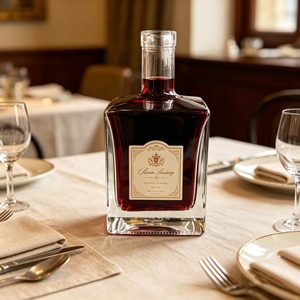Botella de Vidrio Plana de 500 ml a Precio Económico para Licor, Vodka, Whisky, <span class=keywords><strong>Ginebra</strong></span>, con Etiqueta y Serigrafía - Product Image 4