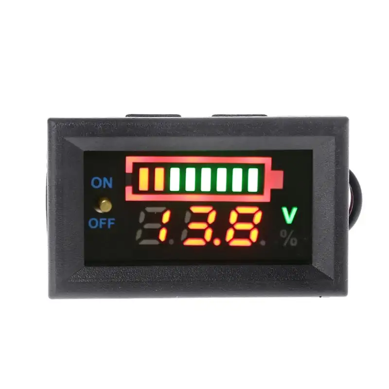 Dual LED Display 12V Car Lead Acid Battery Charge Tester Level Indicator Tester Lithium Battery Capacity Meter Tester