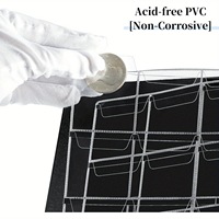 Protège-album de rangement personnalisé en cuir PU transparent avec fermeture éclair, 120 pochettes, imprimé UV, pour pièces de monnaie