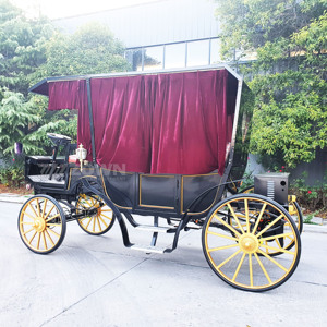 Chariots à chevaux européens personnalisés en usine Wagon de mariage calèche électrique 4 visites touristiques électriques tirées par des chevaux - Product Image 6