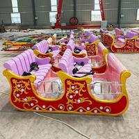 Permainan Taman Bermain Anak Bertema Natal Kereta Mini Listrik Santa Claus Taman Hiburan Kereta Api