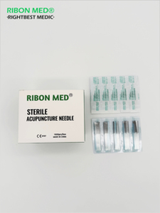 Aiguilles d'<span class=keywords><strong>acupuncture</strong></span> stérilisées Ribon Med en acier inoxydable à manche plat, <span class=keywords><strong>sans</strong></span> tube, 1000 aiguilles - Product Image 2