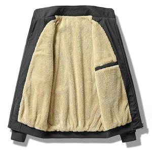 Chaqueta sólida a prueba de viento para hombre, abrigo cálido de invierno para hombre, ropa de gran tamaño de piel gruesa - Product Image 4