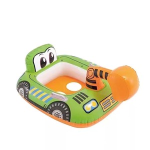 Bateau gonflable pour enfants, bateau de dessin animé, bulldozer de police, avion, jouet aquatique, flotteur de piscine pour nourrissons et tout-petits - Product Image 2