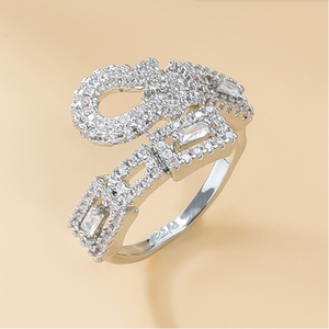 Anillos de circón de Color dorado original de lujo <span class=keywords><strong>para</strong></span> mujer 2024 anillo abierto anillo de pareja moda elegante <span class=keywords><strong>boda</strong></span> joyería <span class=keywords><strong>regalos</strong></span> - Product Image 3