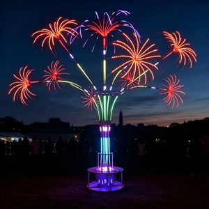Arbre lumineux LED extérieur personnalisé pour feux d'artifice, étanche IP65, décoration commerciale <span class=keywords><strong>de</strong></span> Noë<span class=keywords><strong>l</strong></span> et <span class=keywords><strong>de</strong></span> festivals avec <span class=keywords><strong>couleurs</strong></span> RVB, en acier inoxydable - Product Image 1