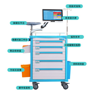 New Type Information-Based Emergency <b>Ambulance</b> Multi-Functional Hospital Trolley for Medicine Consumables Management Nursing - Product Image 2