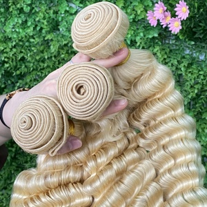 Prezzo all'ingrosso, Offerta imperdibile: Fasci di capelli vergini 613 Bioned, Onda Profonda, Cuticole Allineate, Trame di capelli umani vergini grezzi - Product Image 4