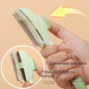 مشط للحيوانات الأليفة مضاد للبراغيث للكلاب والقطط، مشط ذاتي التنظيف مقاوم للانفجار بأسنان فولاذية من البلاستيك ABS لجميع الحيوانات الأليفة - Product Image 5