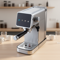 Machine à café expresso intelligente à commande tactile pour la maison, 1350 W, semi-automatique, pour la maison et le bureau, machine à café italienne