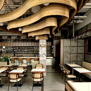 Muebles Comerciales para Restaurantes de Cocina Occidental y Japonesa, Sofás, Mesas y Sillas de Madera Sólida de Estilo Moderno - Product Image 2