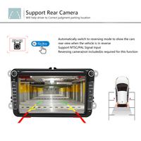 Autoradio 2din Android 12 pour VW/Golf/Polo/Passat/b7/b6/SEAT/leon/Skoda 8 "pouces 2 DIN GPS Wifi SD Auto Stereo
