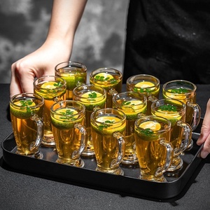 Whisky <span class=keywords><strong>petit</strong></span> verre à liqueur poignée tasse ensemble Bar Shot sans tige verres à <span class=keywords><strong>vin</strong></span> plateau en vrac - Product Image 5
