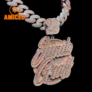 Ciondolo Personalizzato Hip Hop con Qualsiasi Logo, <span class=keywords><strong>Immagine</strong></span> o Design, Gioiello in Moissanite con Design Digitale 3D CAD Premium Fatto a Mano - Product Image 2