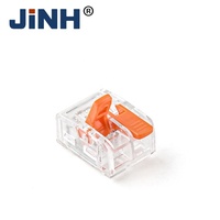 Connecteurs de câblage à levier compact à ressort JINH 2 broches à connexion rapide 10-24AWG