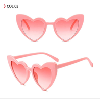 Lunettes de soleil tendance en forme de cœur pour femmes, verres UV400, vente en gros à prix réduit, best-seller