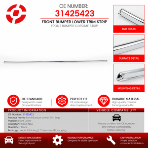 Modanatura Cromata di Alta Qualità per Paraurti Posteriore 31425423 per Volvo S90 <span class=keywords><strong>V90</strong></span> <span class=keywords><strong>V90</strong></span> Cross Country 2017-2020 - Product Image 1