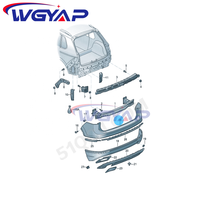 WGYAP OEM 5NN807421 GRU Parachoques Trasero de Repuesto de Plástico ABS Nuevo para Volkswagen Tiguan Allspace 2017, Piezas de Automóvil