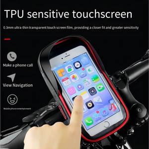 Support de téléphone portable pour vélo compatible, rotation à 360 degrés, anti-buée, étanche, matériau ABS flexible - Product Image 5