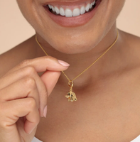 Colgante de elefante origami para mujer, de plata S925 chapada en oro, diseño geométrico de animal, regalo de fuerza y sabiduría, joyería DIY con clip