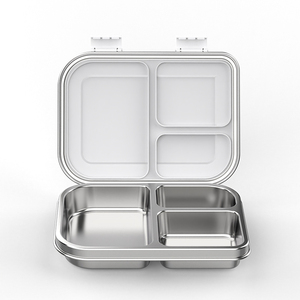 Boîte à lunch en acier inoxydable Aohea, boîtes à lunch en acier inoxydable, sans BPA, pour enfants, compatible micro-ondes, boîte à lunch en acier inoxydable - Product Image 2