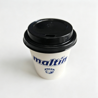 Gobelets à café jetables écologiques en papier kraft à paroi simple 8-22oz avec couvercle à revêtement PE, logo/design personnalisé, usage industriel